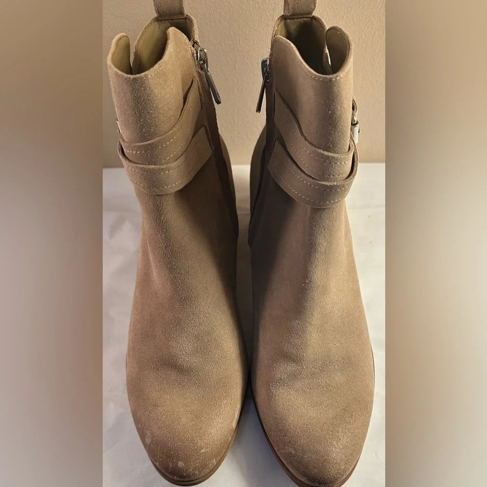 NEW Sam Edelman Leather Ankle Boots Polina Safari Tan Size 10 - Picture 2 of 8